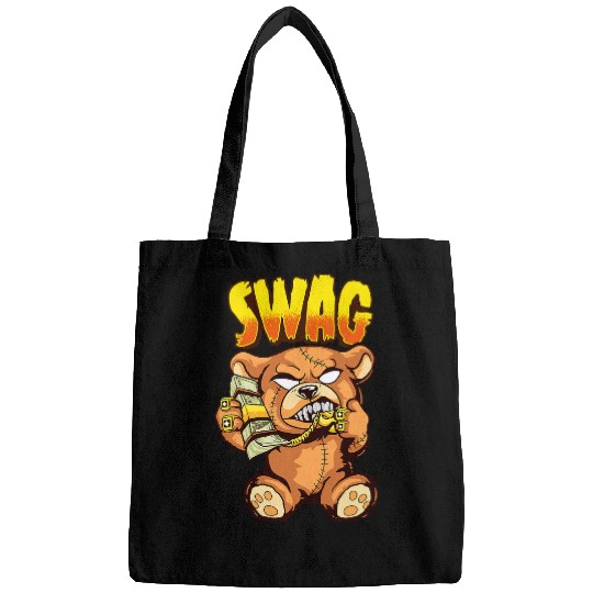 Bear Pet Money Calling Hip Hop Teddy Bear Gangster Rap Drip Swag Dope Bags