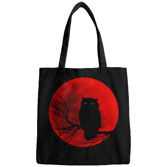 Owl Pet Halloween Owl Blood Moon Owl Red Full Moon Bags