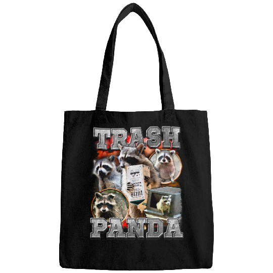 Raccoon Pet Funny Trash Panda Raccoon Bootleg Rap Aesthetic Meme Bags