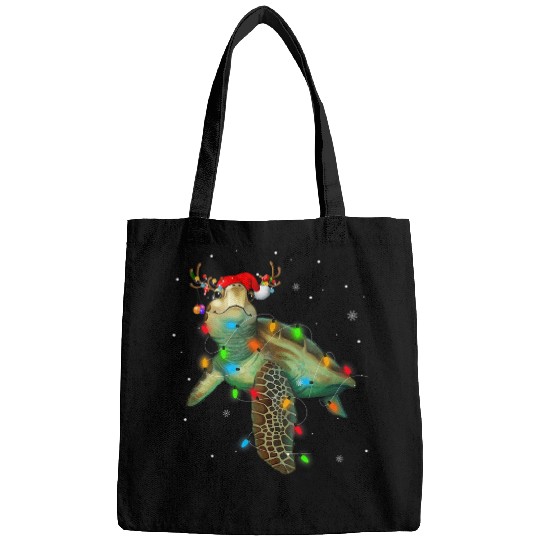 Turtle Pet christmas lights santa hat merry christmas 2 Bags