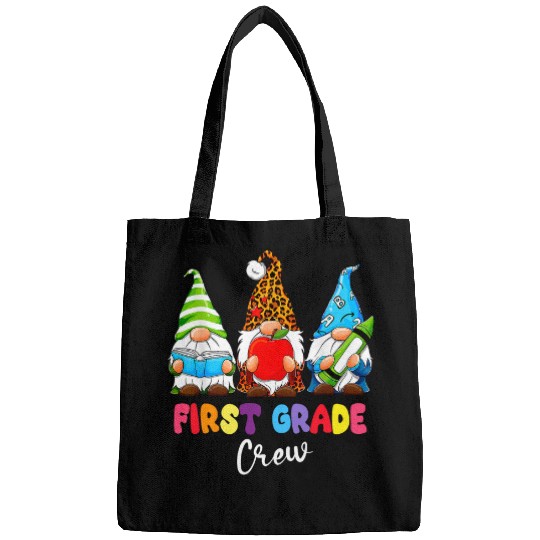Gnomes First Grade Crew First Day Teacher Back To School Bags