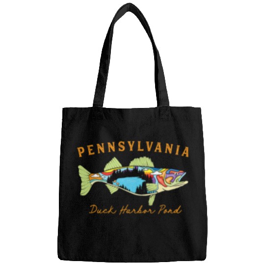 Duck Pet Cool Fisherman Pennsylvania Duck Harbor Pond Walleye Fishing Bags