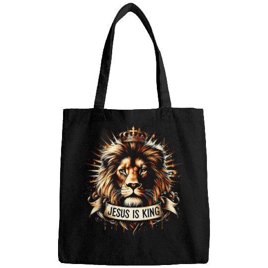 Lion Pet Jesus Is King Christian Lion Bible Scripture Jesus Believer Bags