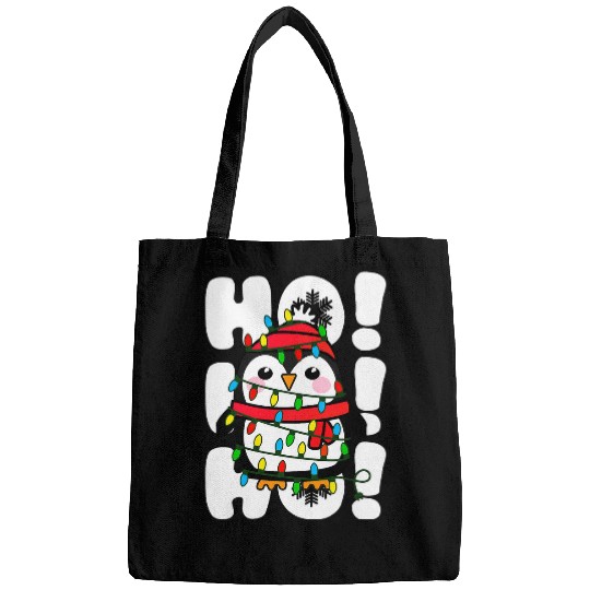 Penguin Pet Ho Ho Ho Christmas Lights Cute Penguin Bags