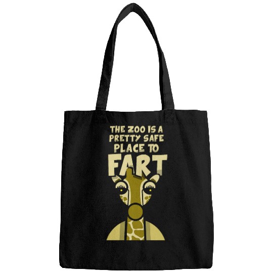 Giraffe Pet The Zoo Is a Pretty Safe Place Giraffe Zoologist Zoo Crew Bags