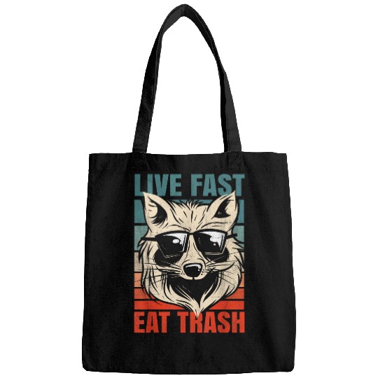 Raccoon Pet Funny Live Fast Eat Trash Raccoon 2 Bags