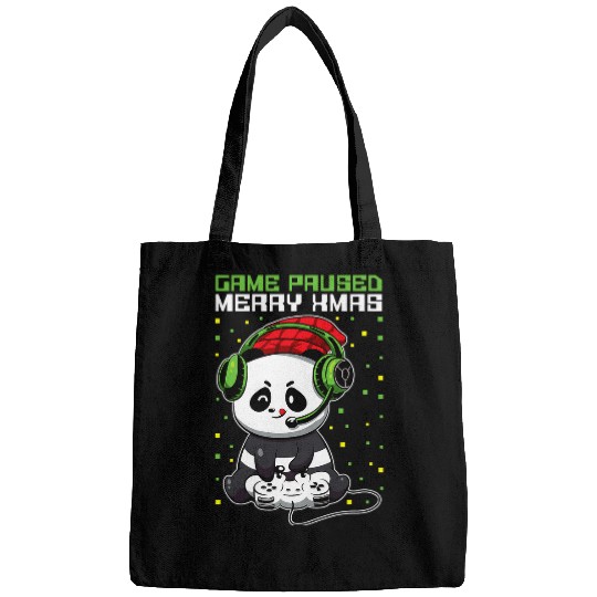 Panda Pet Funny Gaming Panda Headphones Christmas Holiday Gamer Bags