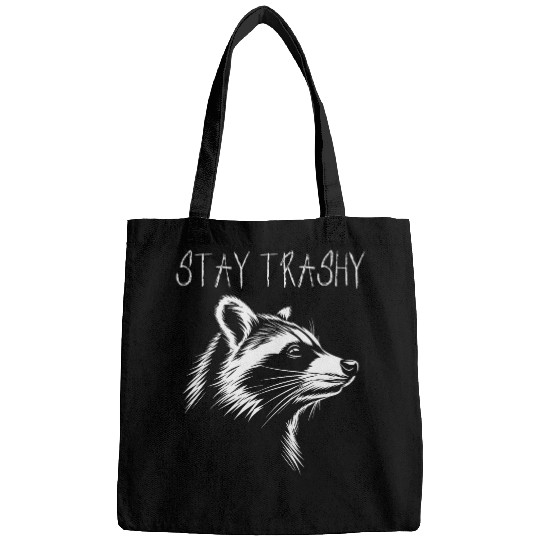 Raccoon Pet Funny Street Cat I Love Trash Raccoon Bags