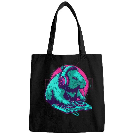 capybaras Pet Music DJ Turntable DJ capybaras House Music Producer 3 Bags