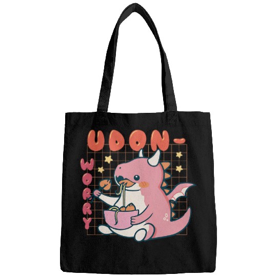 Dragon Pet Anime Dragon Eating Udon Noodle Ramen Japanese Cuisine Bags
