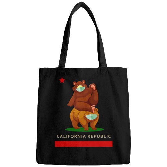 Bear Pet Love CA Republic West Coast Retro vintages Cali Bear Outdoors Bags