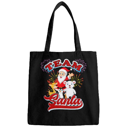 Bear Pet Team Santa Funny Polar Bear Penguin Santa s Reindeer Xmas Bags