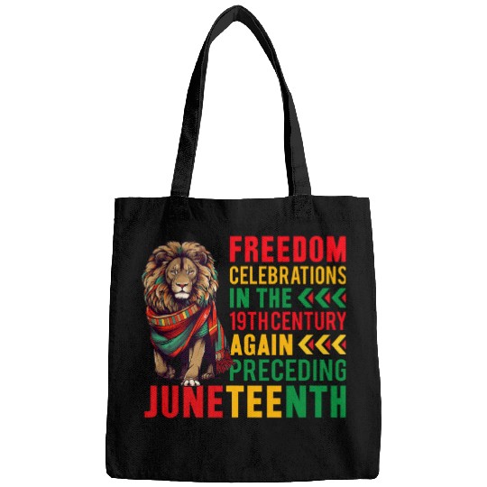 Lion Pet Juneteenth Cool Black History African Flag Juneteenth Bags