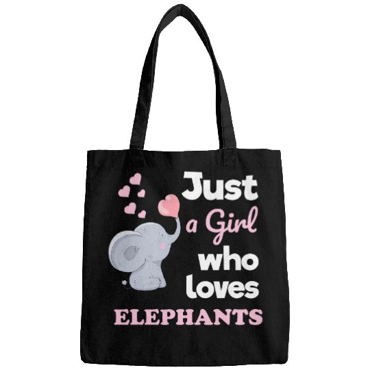 Elephant Pet Just a Girl Who Loves Elephants Girls Elephant Lover Bags