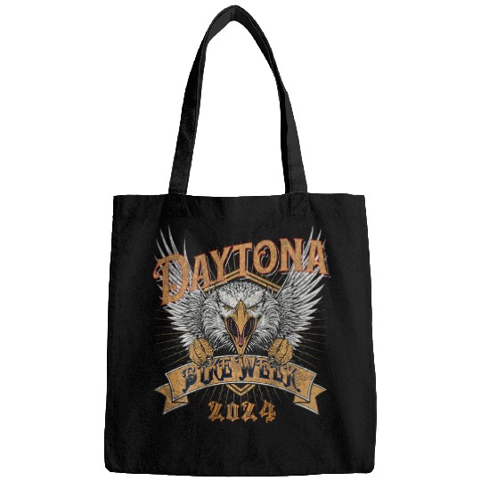 2024 DAYTONA BEACH BIKE WEEK vintages RALLY ART ON BACK 1 Bags