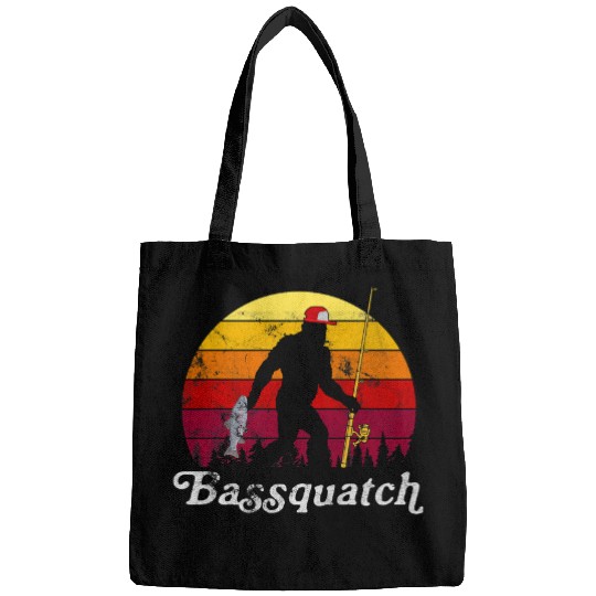 Fish Fisher Fisherman Funny Kids Retro Bass Fishing Big Foot Bags