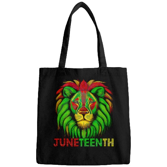 Lion Pet JUNETEENTH Lion African Freedom Art American Black History Bags