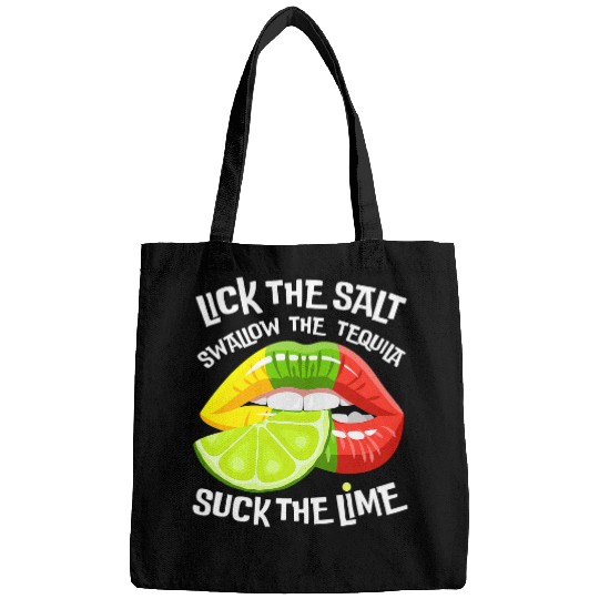 Wines Fun Funny Cinco de Mayo Lick The Salt Swallow Tequila Suck Lime Bags