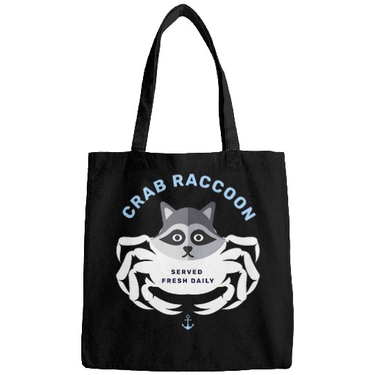 Raccoon Pet Crab Raccoon Crab Rangoon Funny Pun Joke Gag Bags