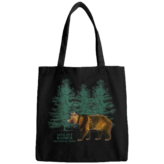 Bear Pet Mount Rainier National Park Washington Bear Trees Souvenir Bags