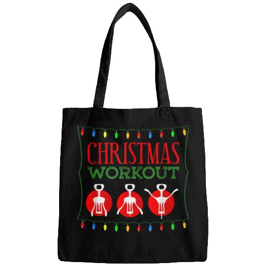 Wines Fun Funny Christmas Workout Wines Lover Bags