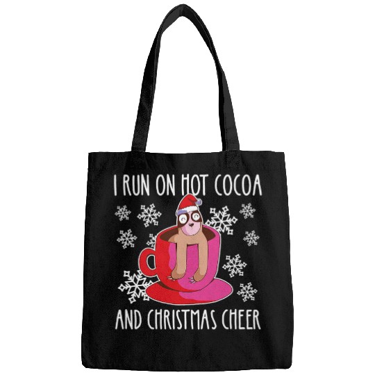 Sloth Pet I Run on Hot Cocoa and Christmas Cheer for Sloth Lover Bags