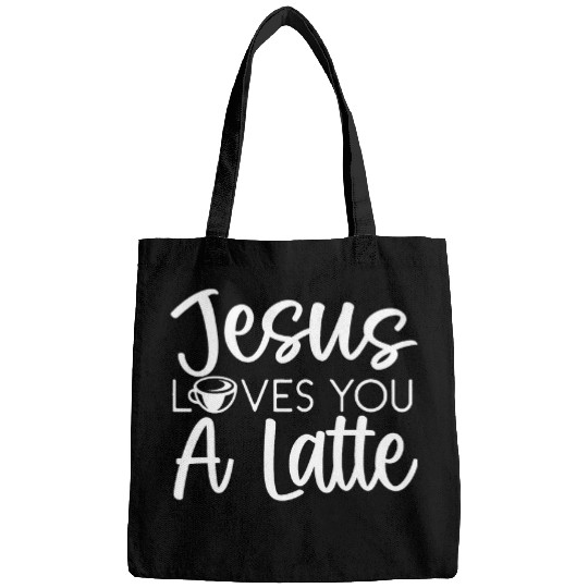 Coffee Fun Jesus Loves You A Latte caffeines Lover Coffee Drinker Bags