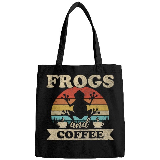Coffee Fun vintages Frogs Coffee Funny Frog Lovers Bags