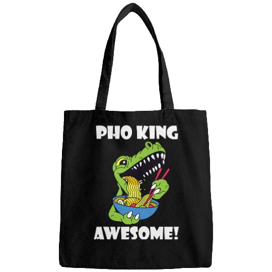 Dragon Pet Pho King Dragon Funny Food Pun Ramen Noodle Pho Bowl Lover Bags