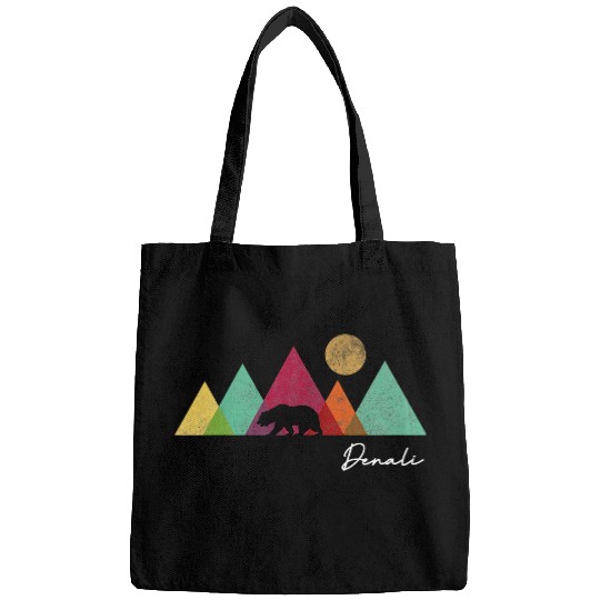Alaska Denali National Park Souvenir Colorful Bear Mountains Bags