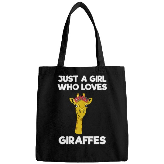 Giraffe Pet Just a girl who loves Giraffes I Flower Floral 1 Bags