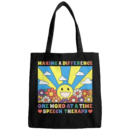 Speech Therapy Language Pathology Making A Difference Retro Bags