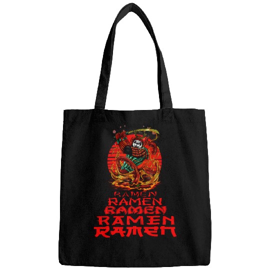 Panda Pet Funny Ramen Panda Japanese Noodle Love Life Samurai Teen Bags
