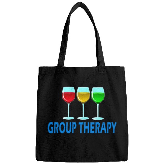 Wines Fun Funny Group Therapy Wines Healing Wines Glass Bags