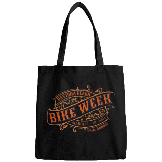 2024 DAYTONA BEACH BIKE WEEK vintages LOGO ART ON FRONT Bags