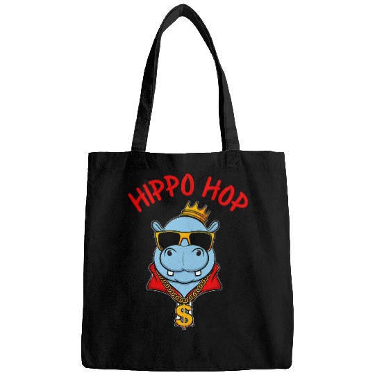Hippo Pet Hop Funny Hippopotamus Hip Hop Rap Music Lover 1 Bags