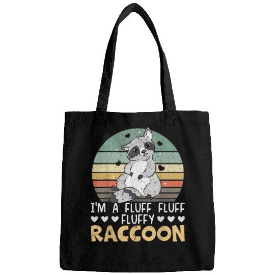 Raccoon Pet Trash Panda Retro Racoon Animal Bags
