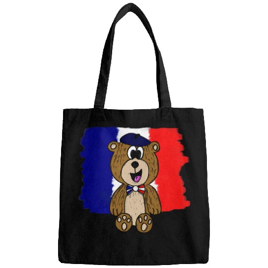 Bear Pet Bastille Day Happy 14th July Bear French Flag Bags