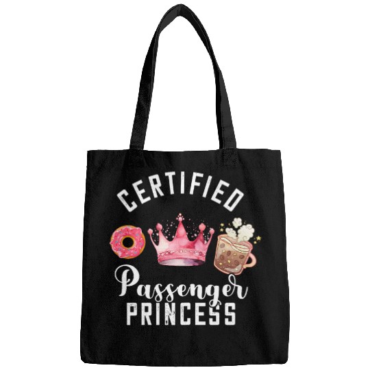 Coffee Fun Certified Passenger Princess Codriver Coffee Donut Crown Bags