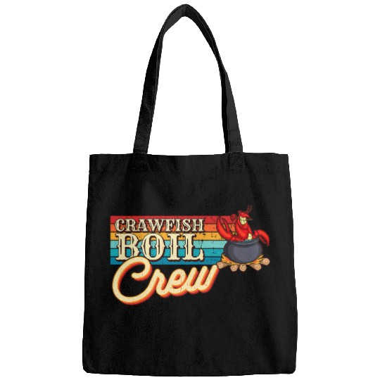 Retro Crawfish Boil Crew Crayfish Chef Seafood Lovers Bags