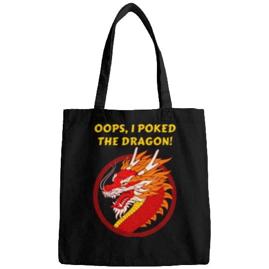 Dragon Pet Oops I Poked The Dragon Funny Chinese Lunar New Year 0011 Bags