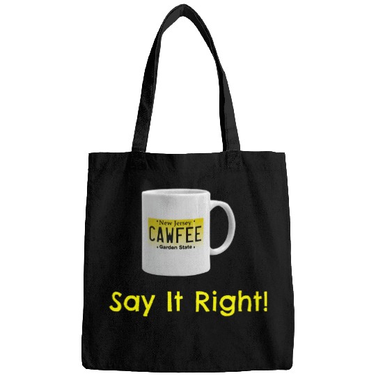 Coffee Fun Cawfee NJ New Jersey License Plate Need Coffee Lover Mug Bags
