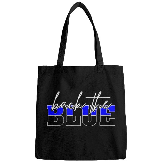Back The Blue Support Local Law Enforcement Thin Blue Line Bags