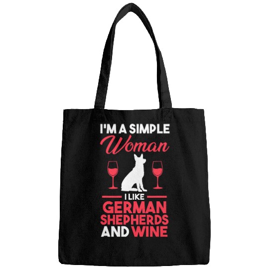 Wines Fun Dog German Shepherd Bags