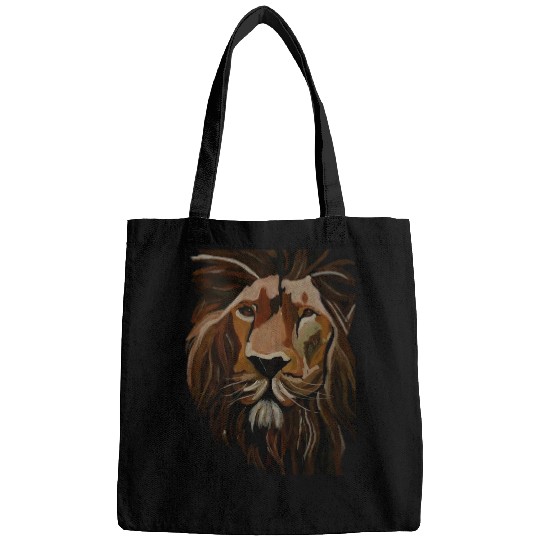 Lion Pet hand painted lion face Bags
