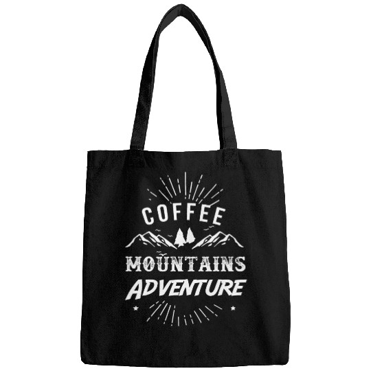 Coffee Fun mountains adventure hiker rv camper camping hiking Bags