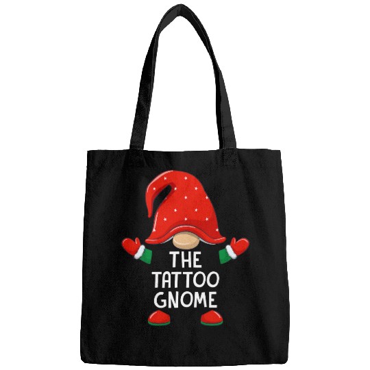Funny Tattoo Gnome Christmas Matching Family Boys Girls Bags