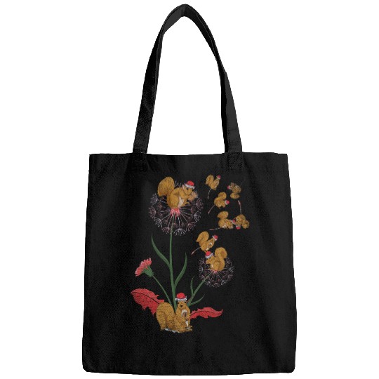 Squirrel Pet Cute Forest Animal Lover Christmas Dandelion Squirrel Bags