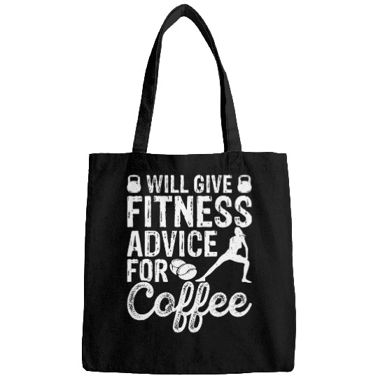 Coffee Fun Fitness Advice Coffee Lover Personal Trainer Expert Graphic Bags