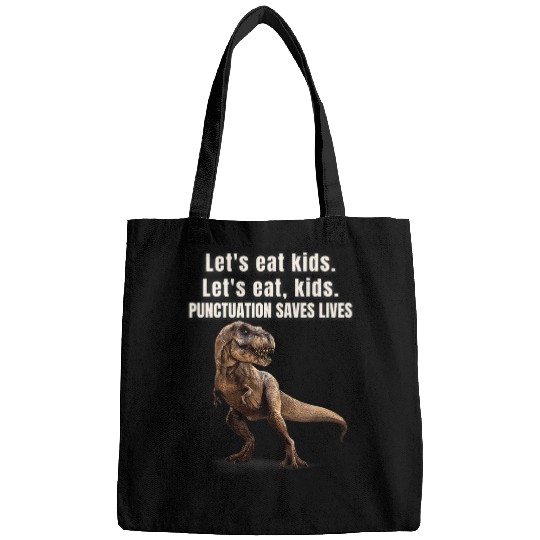 Lets Eat Kids Punctuation Saves Lives Funny Grammar Bags